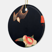 ツバメと椿(1900年)伊藤若冲 セラミックオーナメント (左)