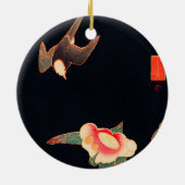 ツバメと椿(1900年)伊藤若冲 セラミックオーナメント (裏面)