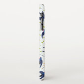 ツバメのパターンの折り返し紙 iPhoneケース (左側)