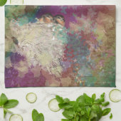 ツバメのファンタジーの60年代巣の2羽の鳥 キッチンタオル (折り畳み)