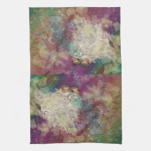 ツバメのファンタジーの60年代巣の2羽の鳥 キッチンタオル (縦)