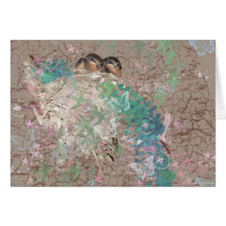 ツバメのファンタジー-巣の鳥