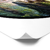 ツバメの丸い3Dイメージ飛んでいる ポスター (角)