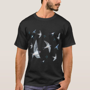 ツバメの群れ飛んでいる Tシャツ