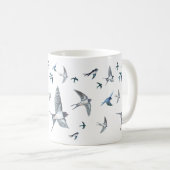 ツバメの群れ コーヒーマグカップ (正面右)