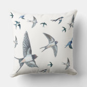 ツバメの群飛んでいるれ クッション (裏面)