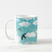 ツバメの群飛んでいるれ コーヒーマグカップ (左)
