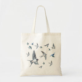 ツバメの群飛んでいるれ トートバッグ