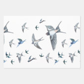 ツバメの群飛んでいるれ ラッピングペーパーシート (正面2)