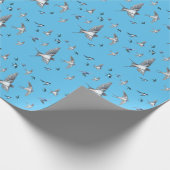 ツバメの群飛んでいるれ ラッピングペーパー (角)