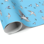 ツバメの群飛んでいるれ ラッピングペーパー (ロールコーナー)
