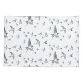 ツバメの群飛んでいるれ 枕カバー (裏面-左)