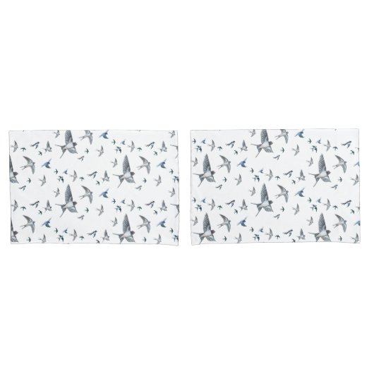 ツバメの群飛んでいるれ 枕カバー (フロントセット)