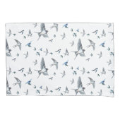 ツバメの群飛んでいるれ 枕カバー (正面左)