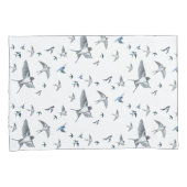 ツバメの群飛んでいるれ 枕カバー (正面右)