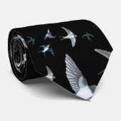 ツバメの飛んでいる群れイラストレーション ネクタイ (ロール)