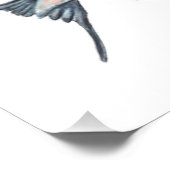 ツバメの飛んでいる群れイラストレーション ポスター (コーナー)