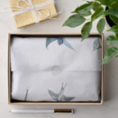 ツバメの飛んでいる群れイラストレーション 薄葉紙 (ギフト)