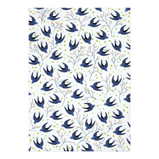 ツバメパターン フォトプリント            (正面)