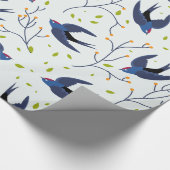 ツバメパターン ラッピングペーパー (角)