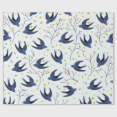 ツバメパターン ラッピングペーパー (フラット)