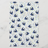 ツバメパターン 便箋 (正面)