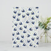 ツバメパターン 便箋 (スタンド正面)