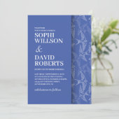 ツバメモダン模様の結婚式招待状 招待状 (スタンド正面)