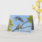 ツバメ付き母の日のカード(スペインの) カード (黄色い花)