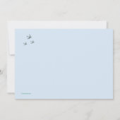 ツバメ文房具での春パーソナライズされた戻り サンキューカード (裏面)