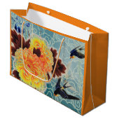 ツバメ日本のフラワー抱き枕 ラージペーパーバッグ (正面アングル)