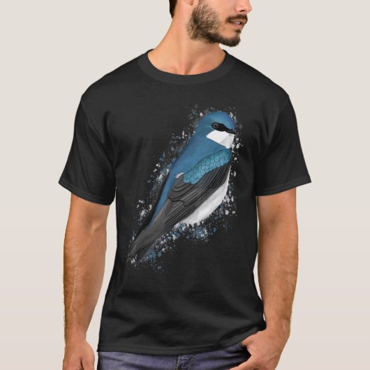 ツバメ鳥バードウォッチャー動物 Tシャツ (正面)