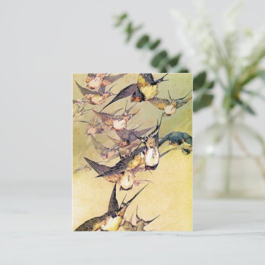 ツバメ ポストカード (スタンド正面)