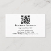 ツバメ(レタープレススタイル)名刺 名刺 (裏面)