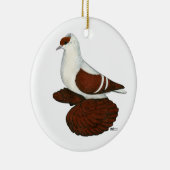 ツバメ：赤い頭鳩 セラミックオーナメント (右)
