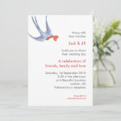 ツバメ 5x7 招待状 (スタンド正面)