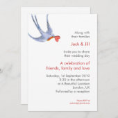 ツバメ 5x7 招待状 (正面/裏面)