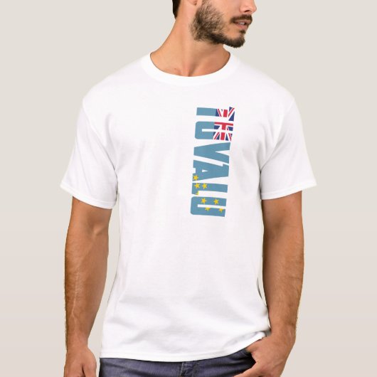 ツバルの旗 Tシャツ (正面)