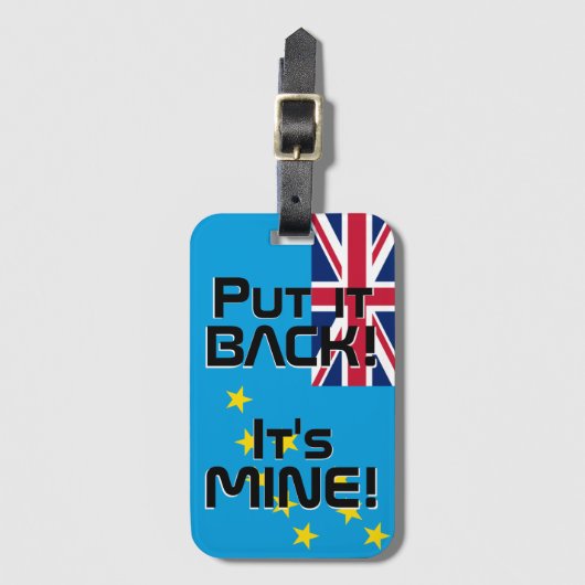 ツバル国旗おもしろい国 ラゲッジタグ (正面縦)