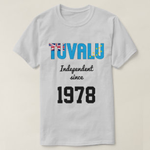 ツバル国旗の独立性お祝い Tシャツ