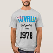 ツバル国旗の独立性お祝い Tシャツ (正面)
