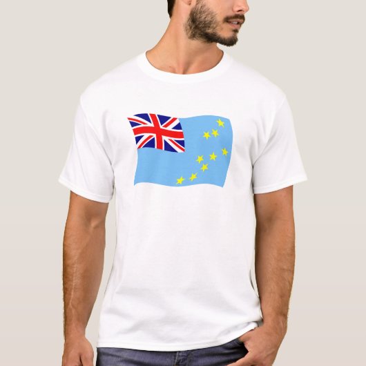 ツバル国旗シャツ Tシャツ (正面)