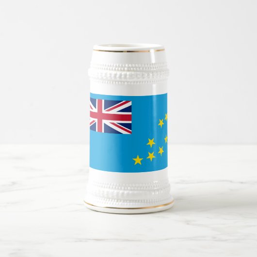 ツバル国旗 ビールジョッキ (中央)