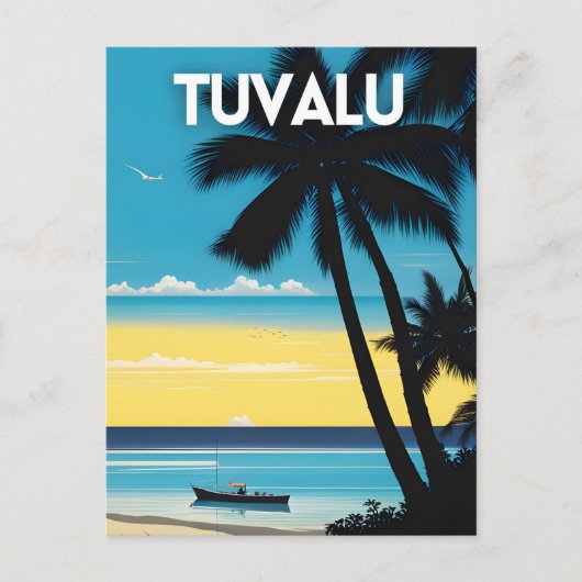ツバル旅行ポスター ポストカード (正面)