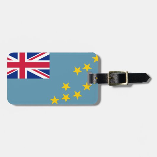 ツバル簡単ID個人用フラグ ラゲッジタグ (正面横)