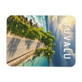 ツバル イラスト 旅行 アート ヴィンテージ マグネット (横)