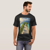 ツバル イラスト 旅行 アート ヴィンテージ Tシャツ (正面フル)