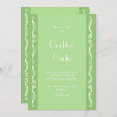 ツバ離れースパーソナライズされたパーティの招待状 招待状 (正面/裏面)