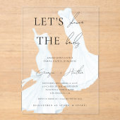 ツブライドLGBTQウォータカラードレスブライダルシャワー アクリル招待状 (正面)