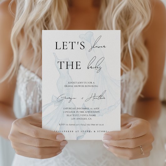 ツブライドLGBTQウォータカラードレスブライダルシャワー 招待状